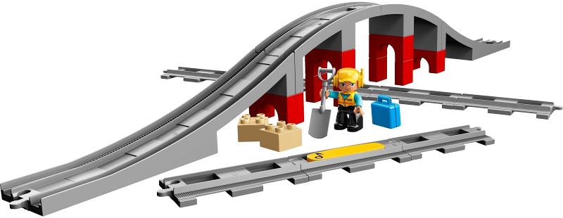 LEGO® railway bridge and tracks