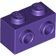 LEGO Bricks (modified) - 1 x 2 with side studs