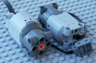 LEGO Motors & Actuators - Motor 9V Power Functions L with dark blue-gray underside
