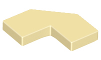 LEGO Tiles (modified) - Modified Facet 2 x 2 (with cutout)