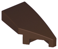 LEGO Slopes (modified) - Wing 1 x 2 with knob cutout (right, curved)