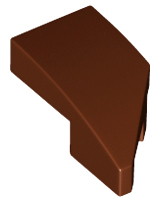 LEGO Slopes (modified) - Wing 1 x 2 with knob cutout (left, curved)