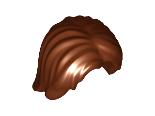 LEGO minifigures hair - medium length tousled with middle parting