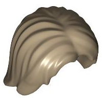 LEGO minifigures hair - medium length tousled with middle parting