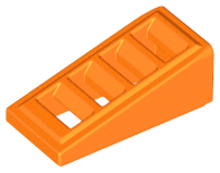 LEGO Slopes (modified) - Slanted 18 degrees, 2 x 1 x 2/3 with grid