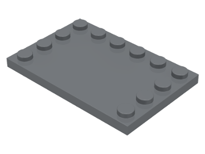 LEGO Tiles (modified) - 4 x 6 with studs on the edges