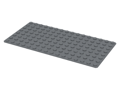 LEGO Baseplates (Standard) - 8x16 (Dark Bluish Gray)