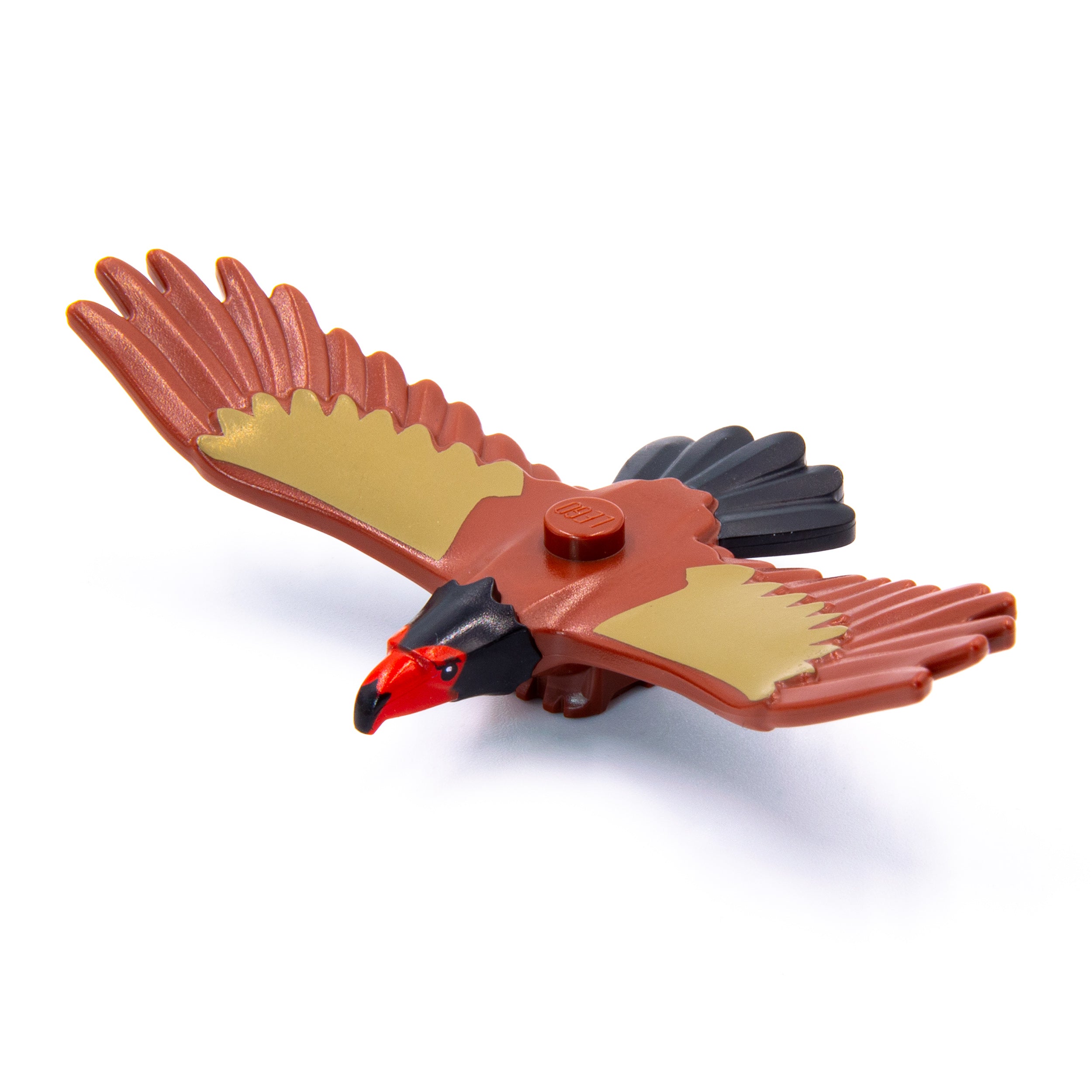 LEGO Birds - Eagle with red/black head and black tail feathers
