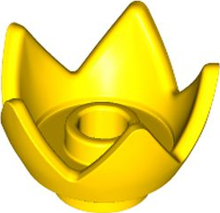 LEGO minifigures headgear (other) - crown/eggshell with 5 points and nub in the center