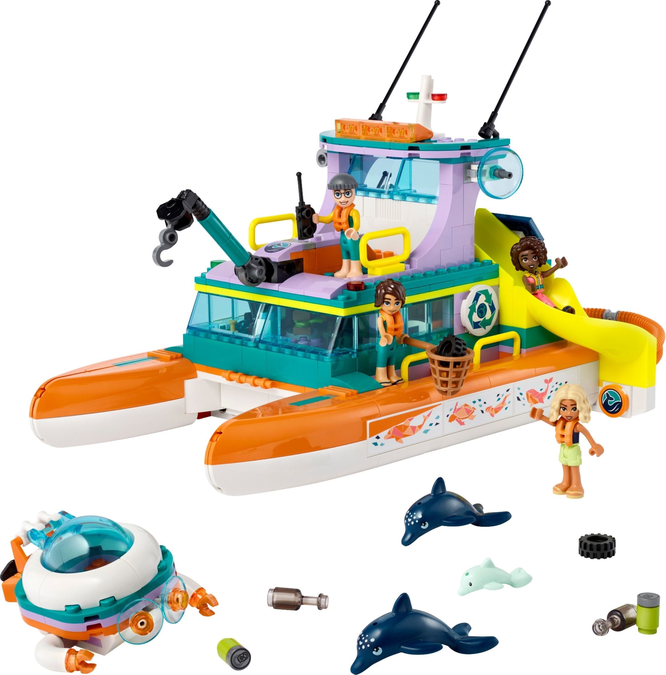 LEGO® sea rescue boat