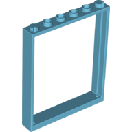 LEGO Fenster - Rahmen 1 x 6 x 6 (flache Front)
