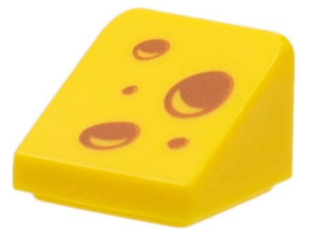 LEGO Slopes (printed) - 1 x 1 x 2/3 as Swiss cheese (30°)
