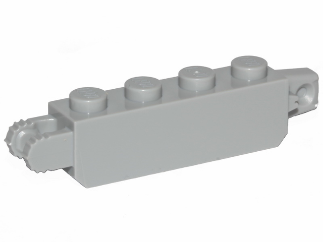 LEGO hinges (Bricks) - 1 x 4 lock with 2 vertical fingers, 7 teeth and 1 vertical figner
