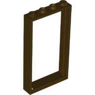 LEGO Bricks (modified) - Door frame 1 x 4 x 6 with 2 holes in the bottom and top