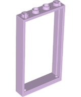 LEGO Bricks (modified) - Door frame 1 x 4 x 6 with 2 holes in the bottom and top