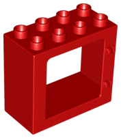 LEGO Duplo House & Yard - Door/window frame 2 x 4 x 3 with flat front