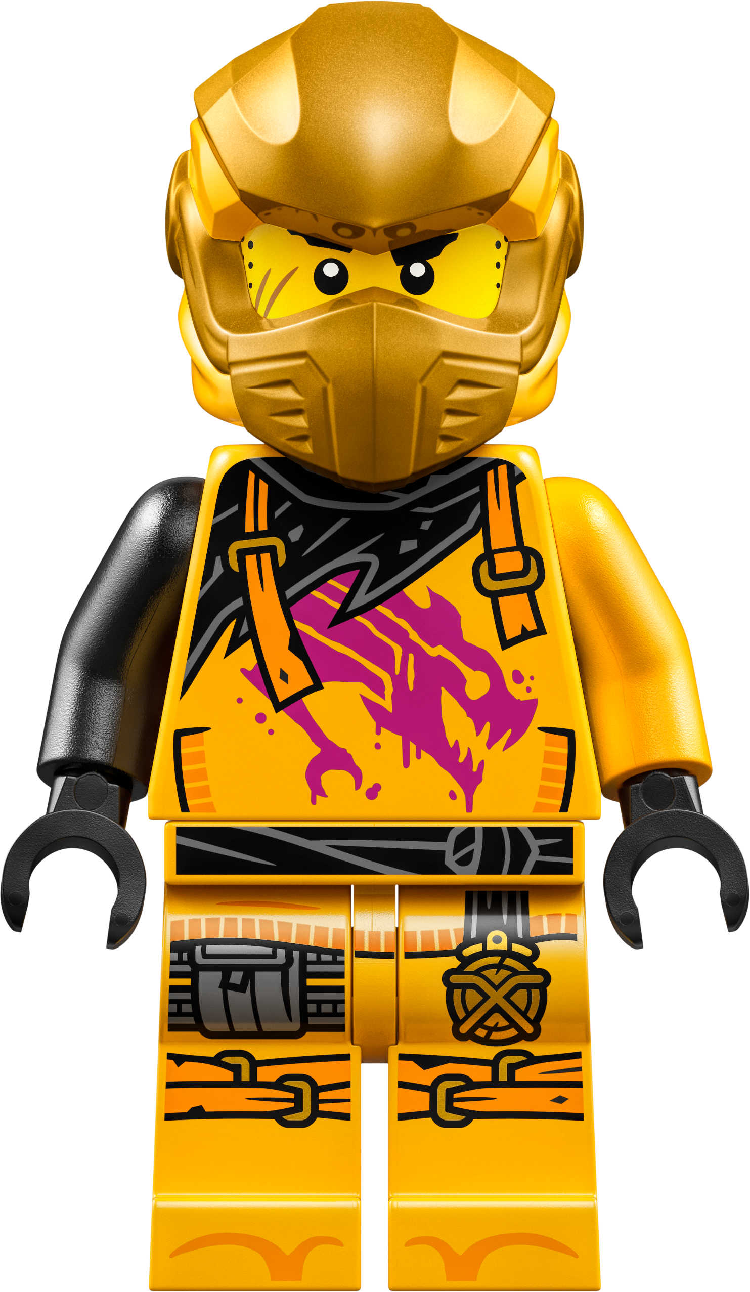 LEGO Minifigur Arin - Shirt with Magenta Dragon, Head Wrap (njo0921) – neu