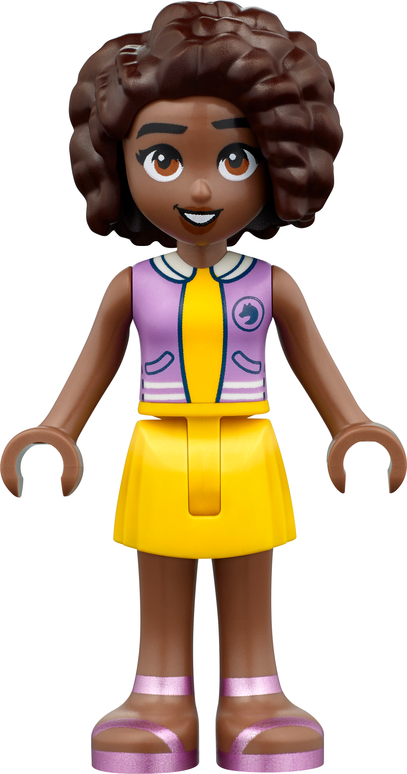 LEGO Minifigur Friends Aliya - Medium Lavender Top, Yellow Skirt (frnd0656)
