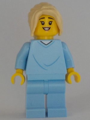 LEGO City Minifigure - Mother in Hospital Clothes (Tan hair)