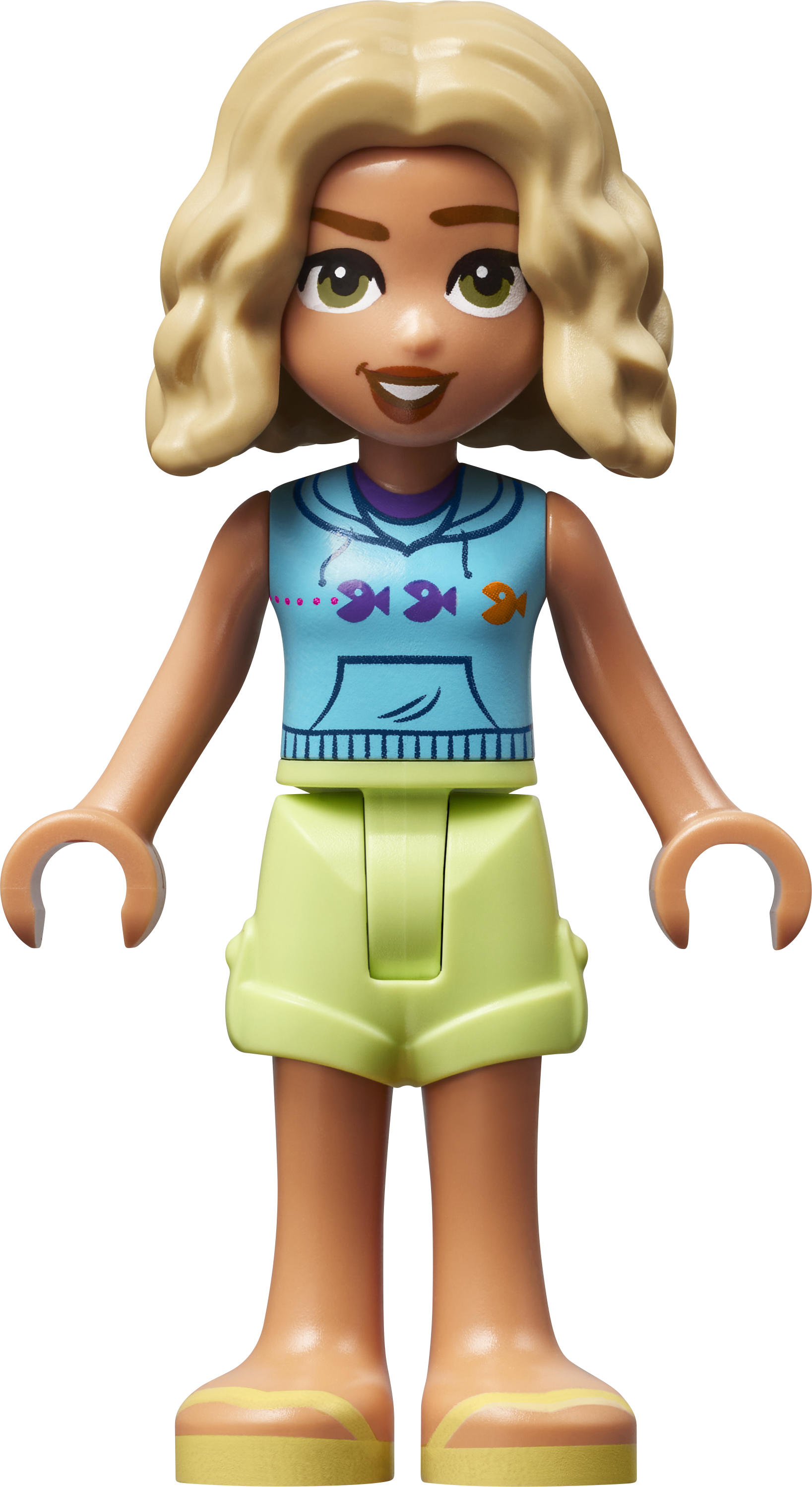 LEGO Minifigur Friends Nova - Medium Azure Sleeveless Hoodie (frnd0739)