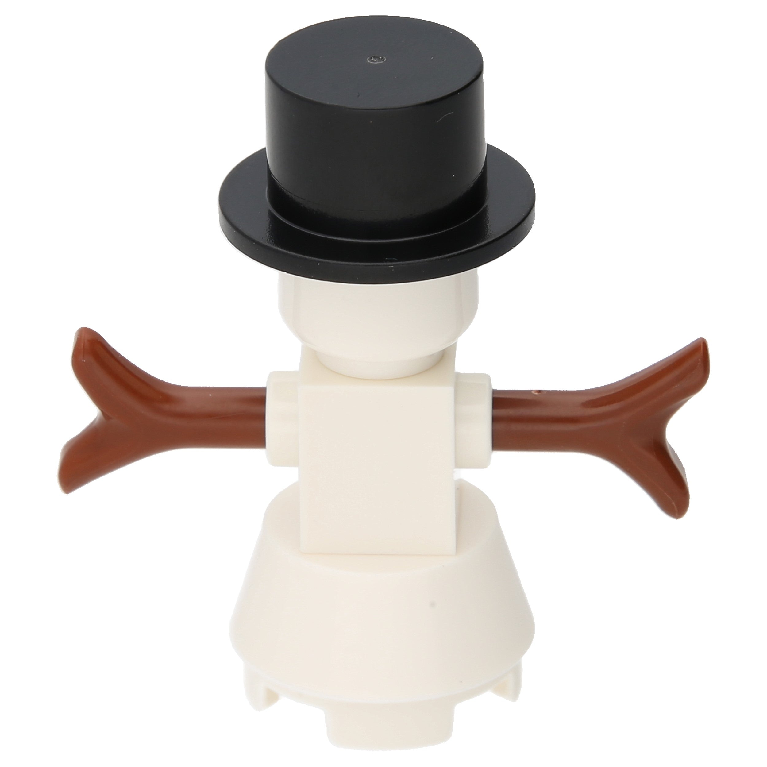 LEGO minifigure - snowman with cones for legs and branch forks for hands