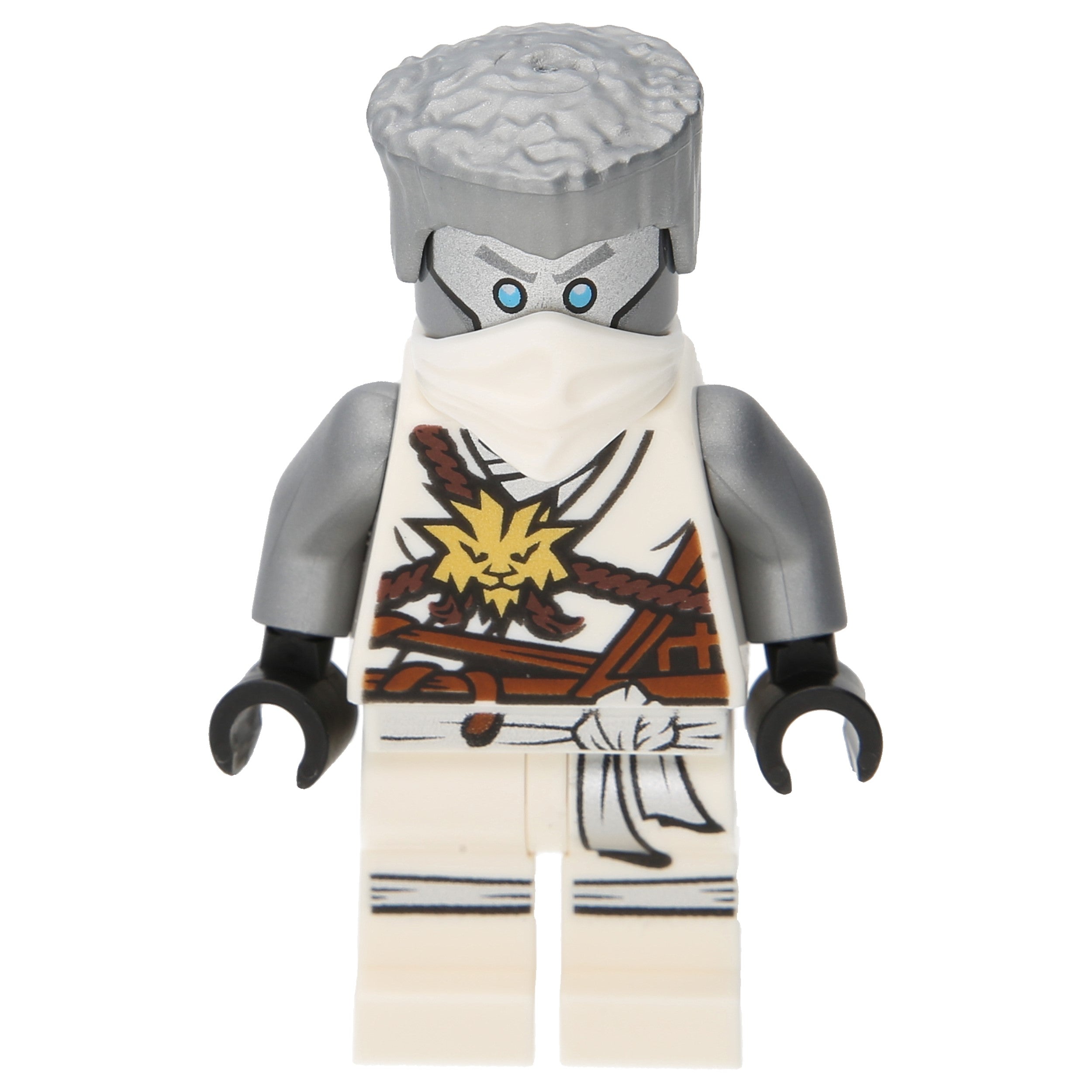 LEGO Ninjago Minifiguren - Zane mit Haaren, weißer Maske und Robe des Meisters (Day of the Departed)