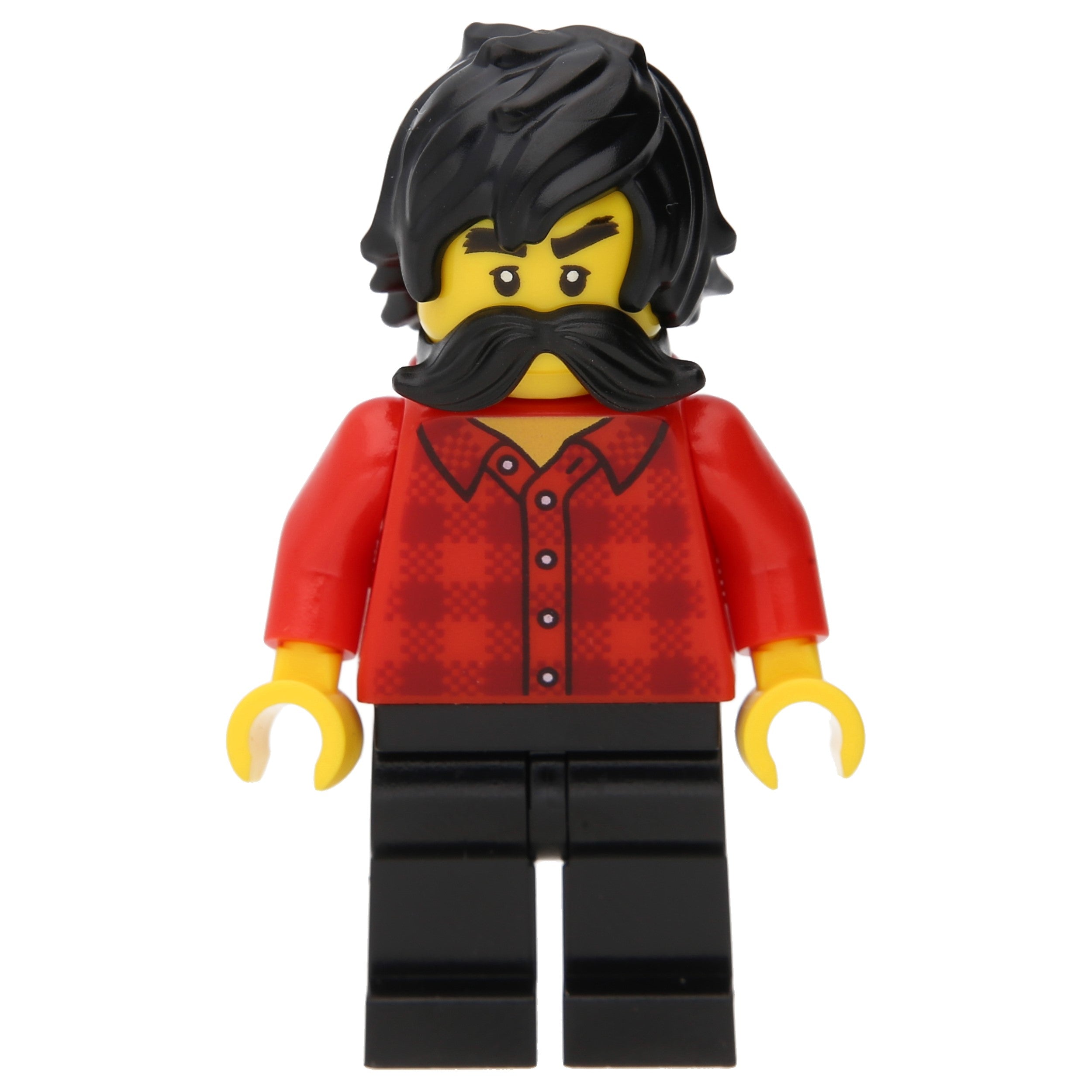 LEGO Ninjago minifigures - Avatar Cole in a lumberjack shirt and mustache