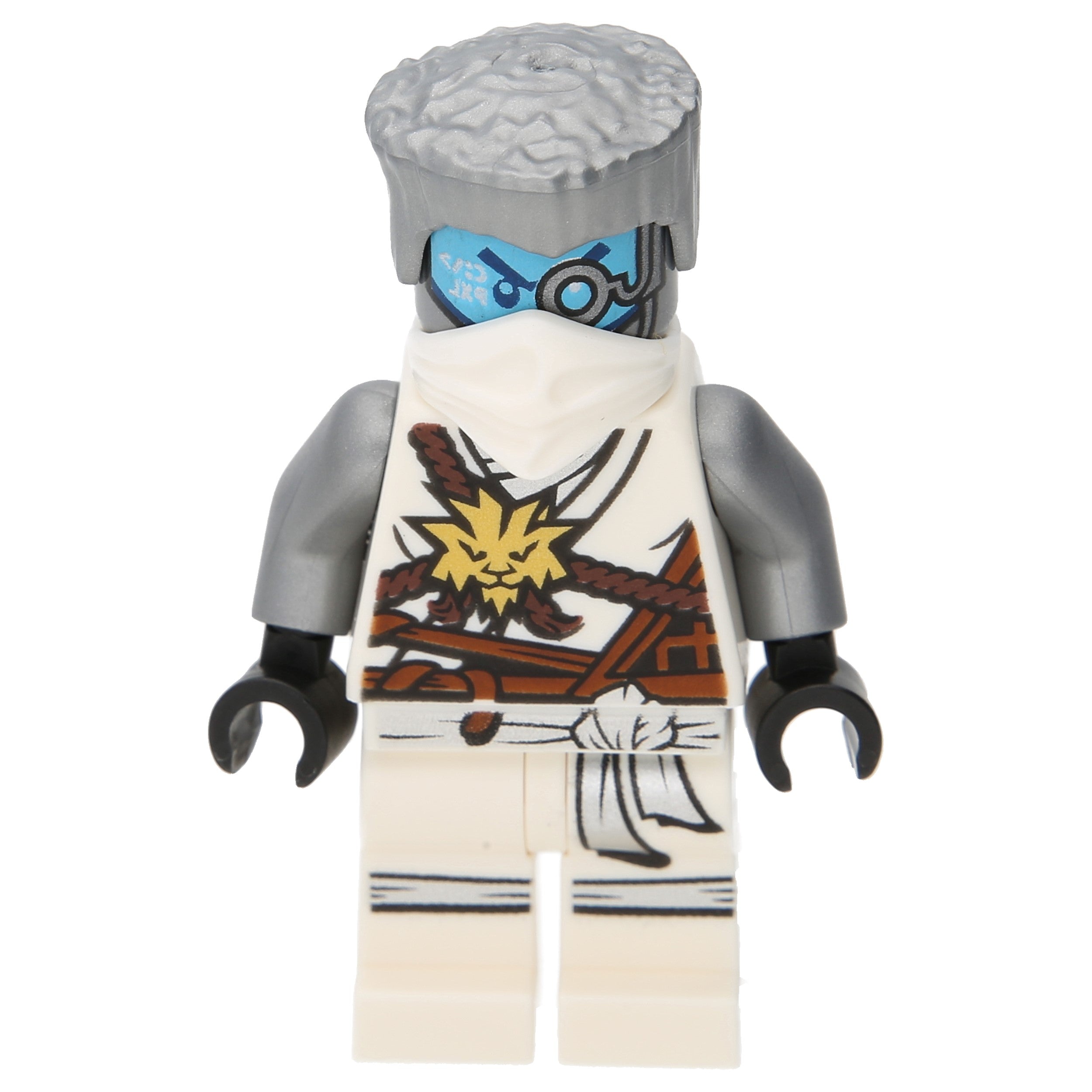 LEGO Ninjago Minifiguren - Zane mit Haaren, weißer Maske und Robe des Meisters (Day of the Departed)