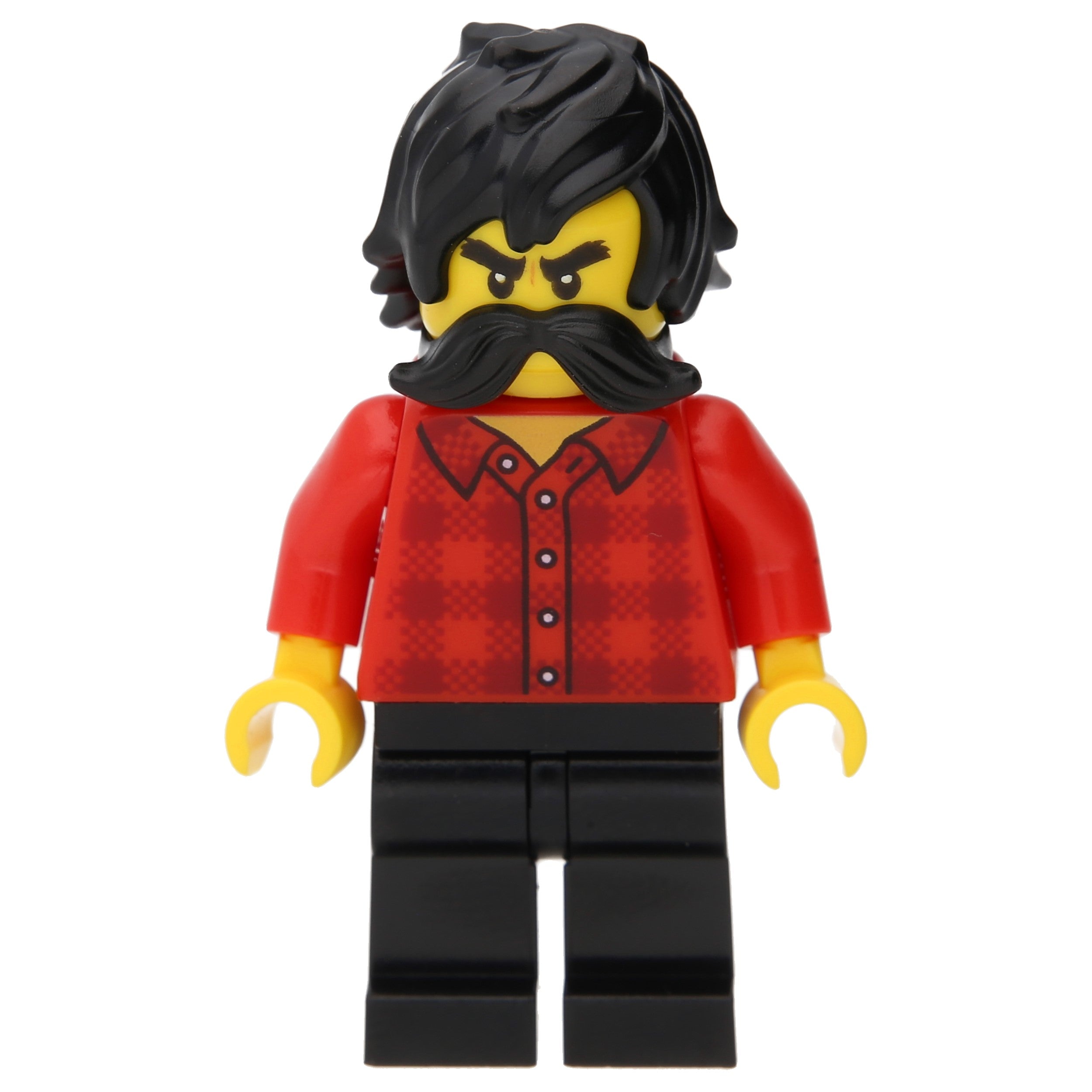 LEGO Ninjago minifigures - Avatar Cole in a lumberjack shirt and mustache