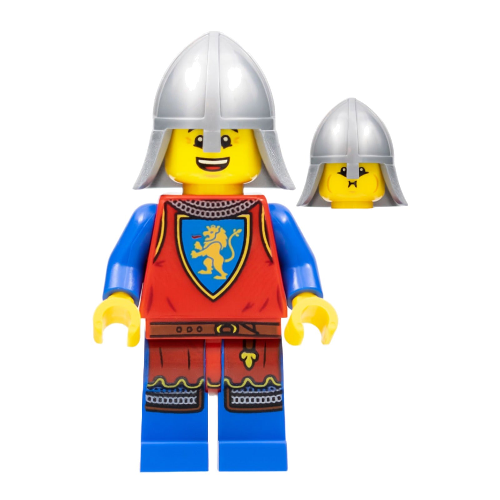 LEGO Minifigur Lion Knight - Male, Flat Silver Neck Protector (cas563) – neu