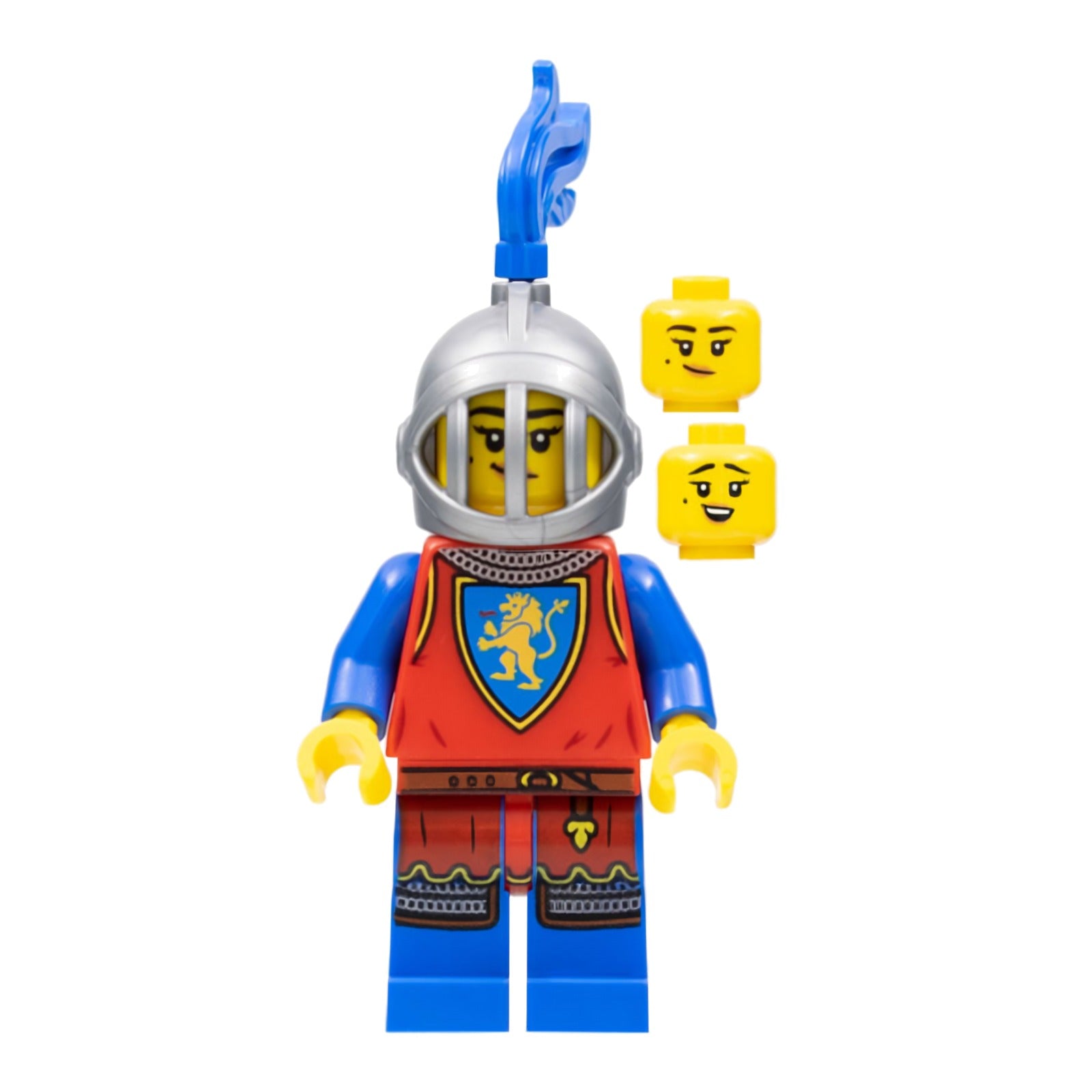 LEGO Minifigur Lion Knight - Female, Flat Silver Helmet with Fixed (cas567)