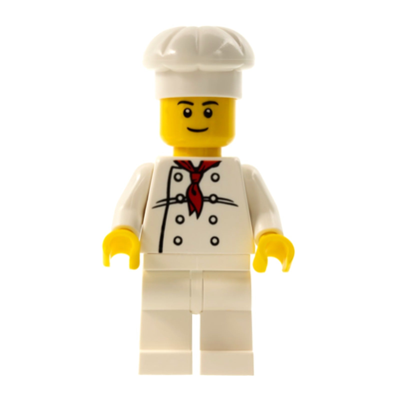 LEGO Minifigur Chef - White Torso with 8 Buttons, White Legs, Black (chef017a)