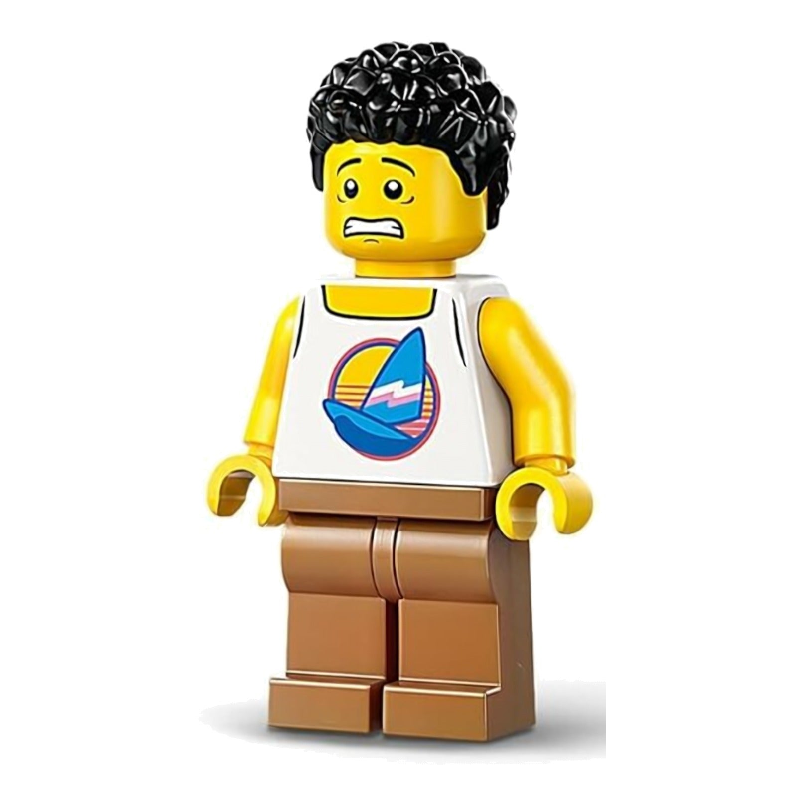 LEGO Minifigur Barbequer - Male, White Tank Top with Dark Azure (cty1735)