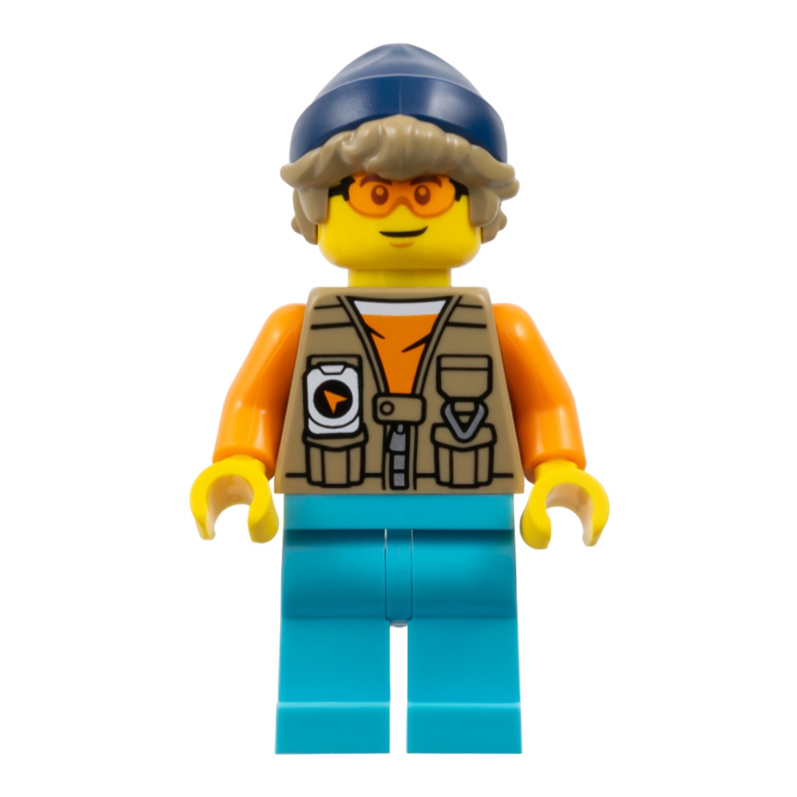 LEGO Minifigur Arctic Explorer - Male, Dark Tan Vest over Orange (cty1899)