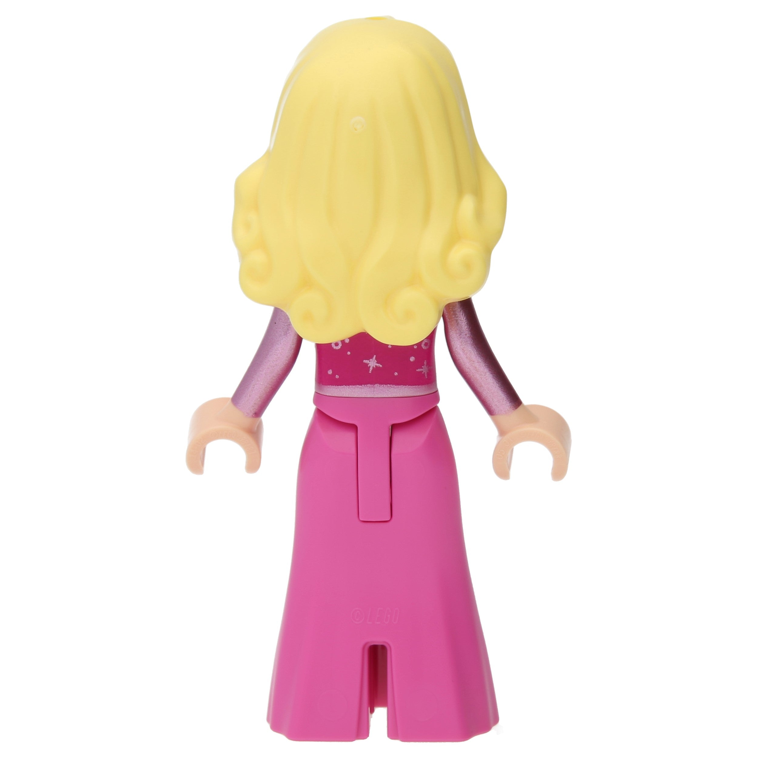 LEGO Minifigur Aurora - Dark Pink Dress, Metallic Pink Sleeves, Gold (dis151)