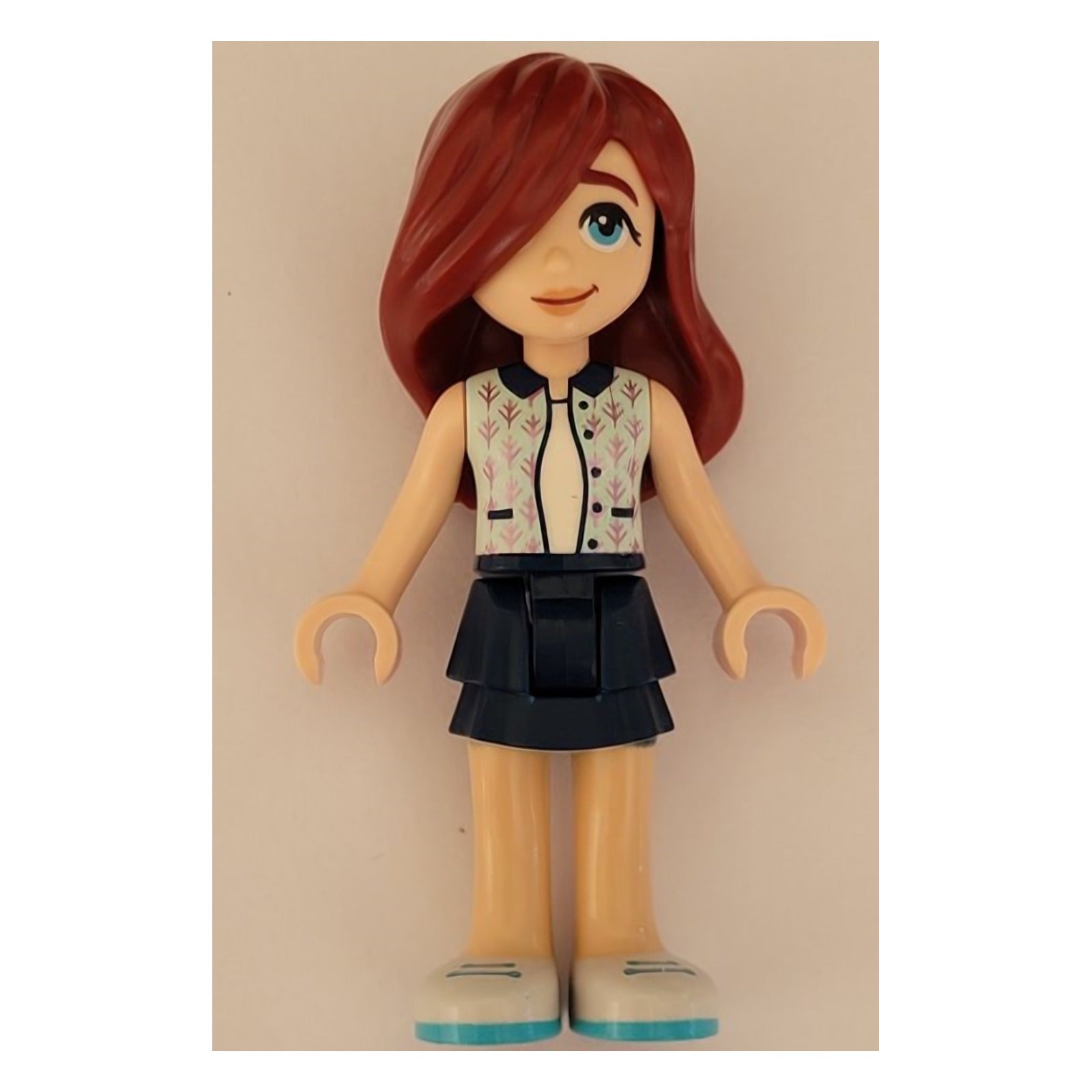 LEGO Minifigur Friends Paisley - Light Aqua Vest, Dark Blue Skirt (frnd0652)
