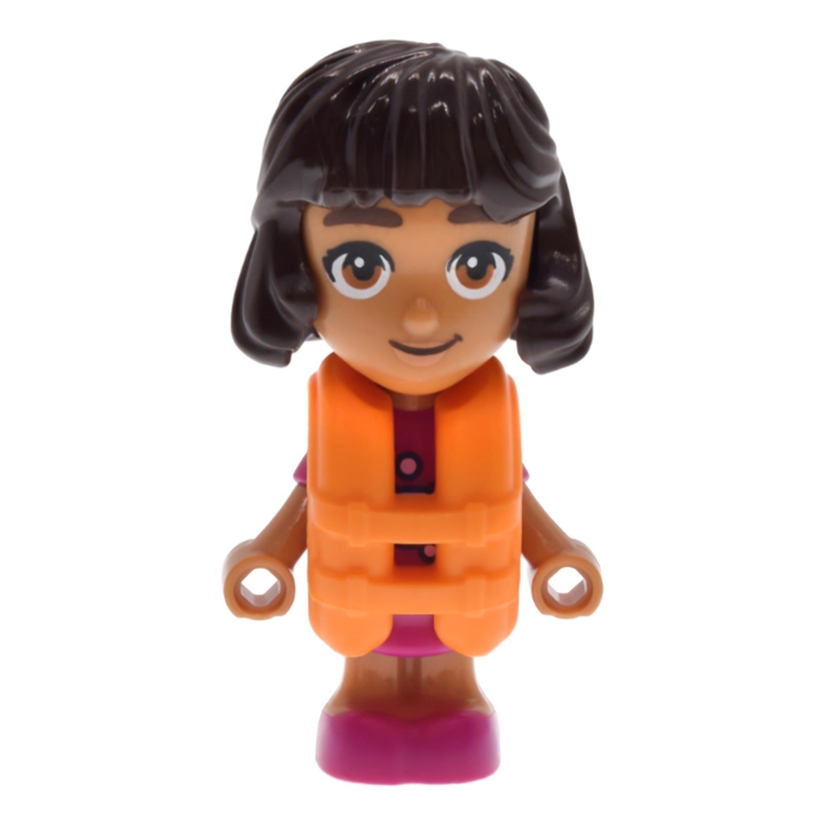 LEGO Minifigur Friends Alba - Micro Doll, Magenta Dress, Orange Life (frnd0884)