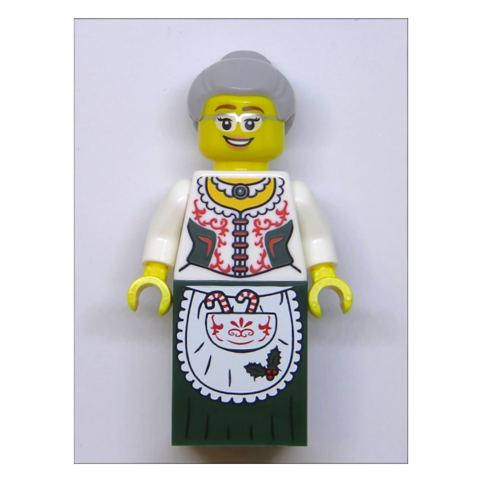LEGO Minifigur Mrs. Claus - Dark Green Skirt (hol241) – neu