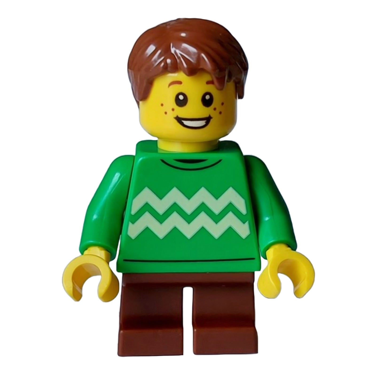 LEGO Minifigur Child - Boy, Bright Green Sweater with Bright Light (hol351)