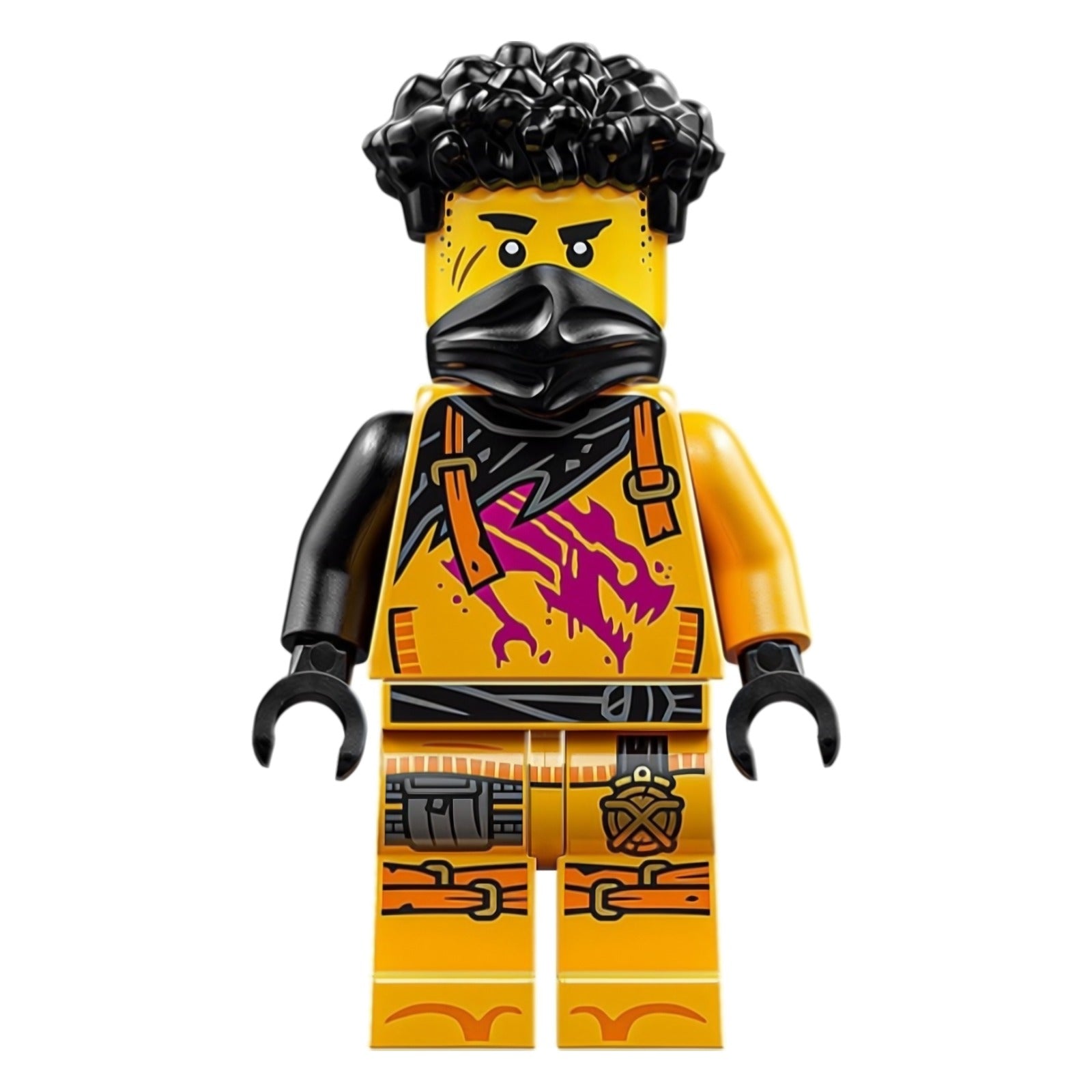 LEGO Minifigur Arin - Shirt with Magenta Dragon, Hair, Bandana (njo0972) – neu