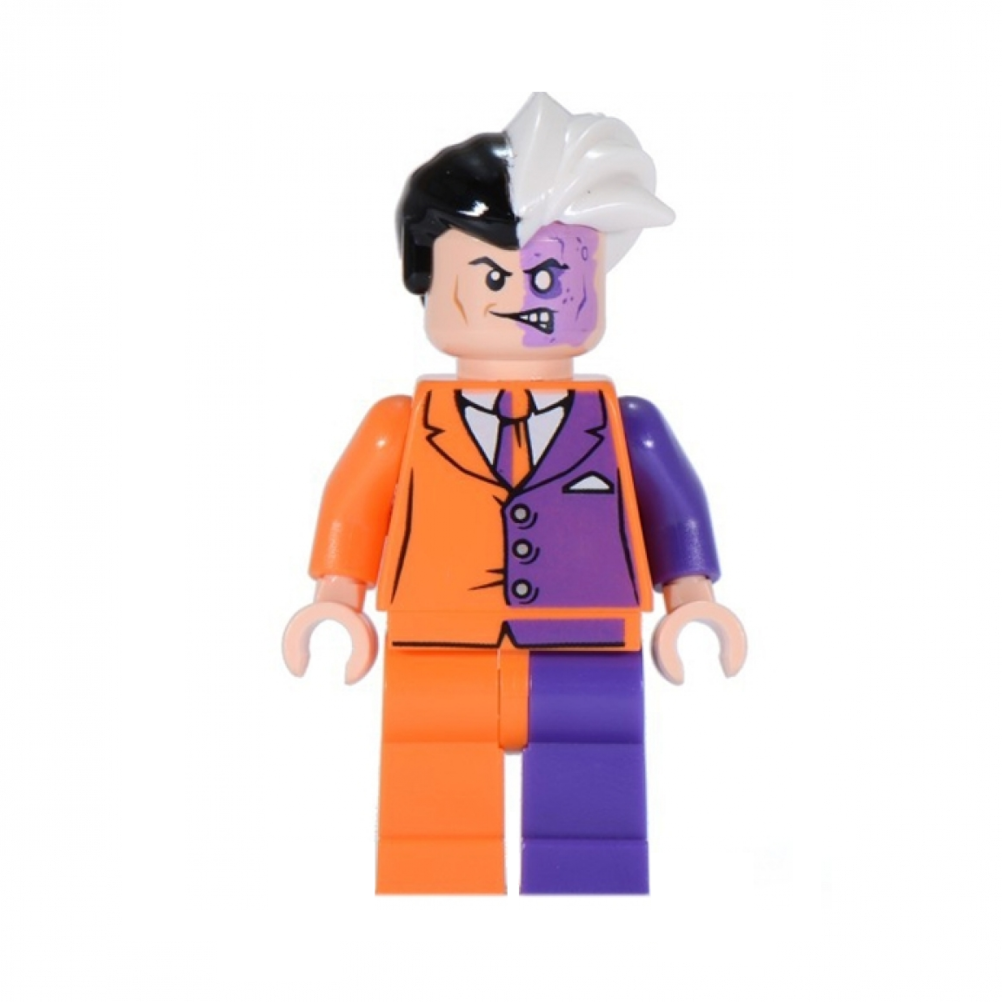 LEGO Minifigur Two-Face, Orange and Purple Suit – Super Heroes (sh0007) – neu