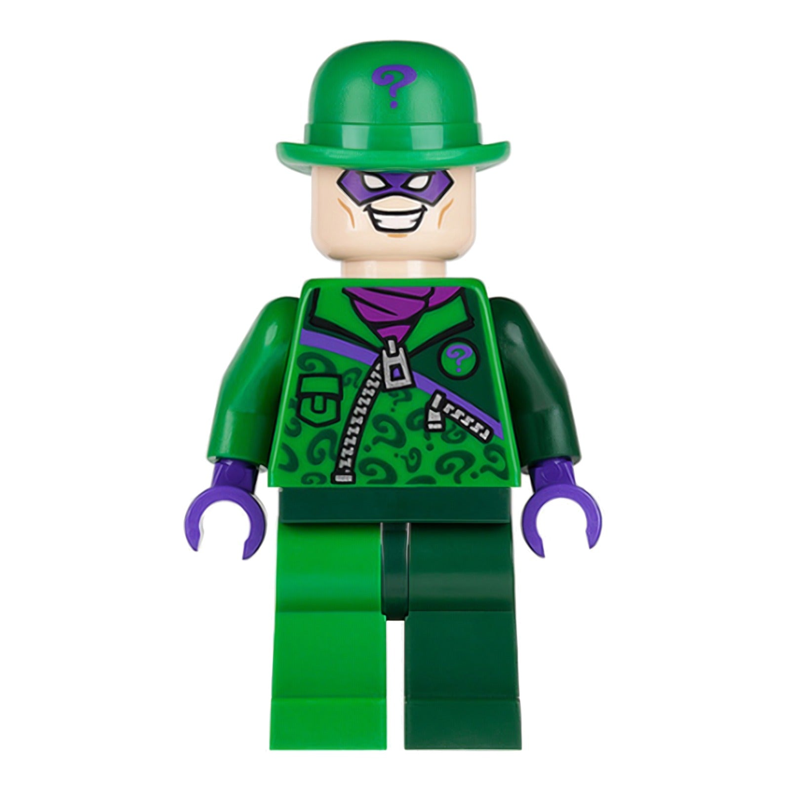 LEGO Minifigur The Riddler - Green and Dark Green Zipper Outfit (sh0088) – neu
