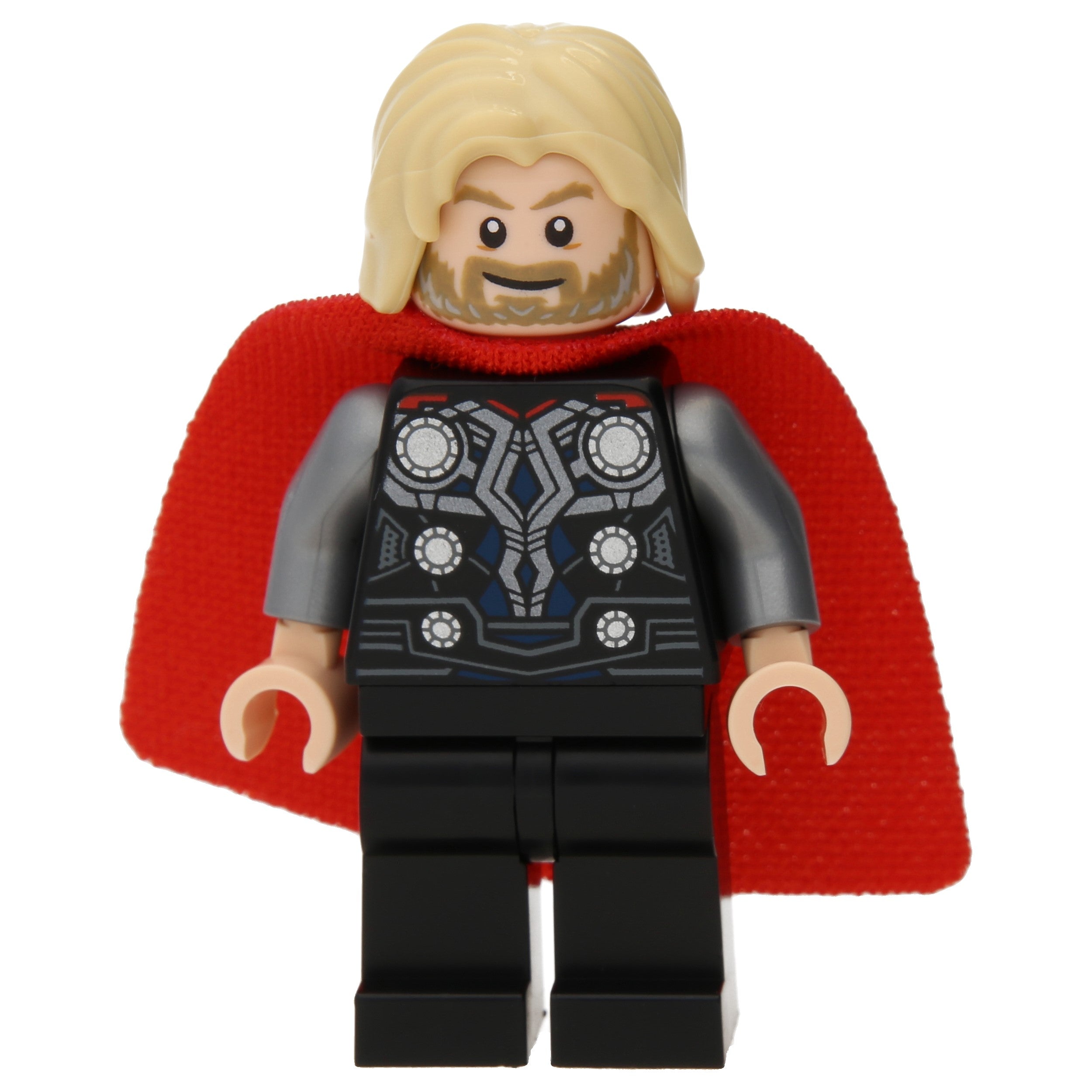 LEGO Minifigur Thor - Spongy Cape with Single Hole, Black Legs (sh0804) – neu