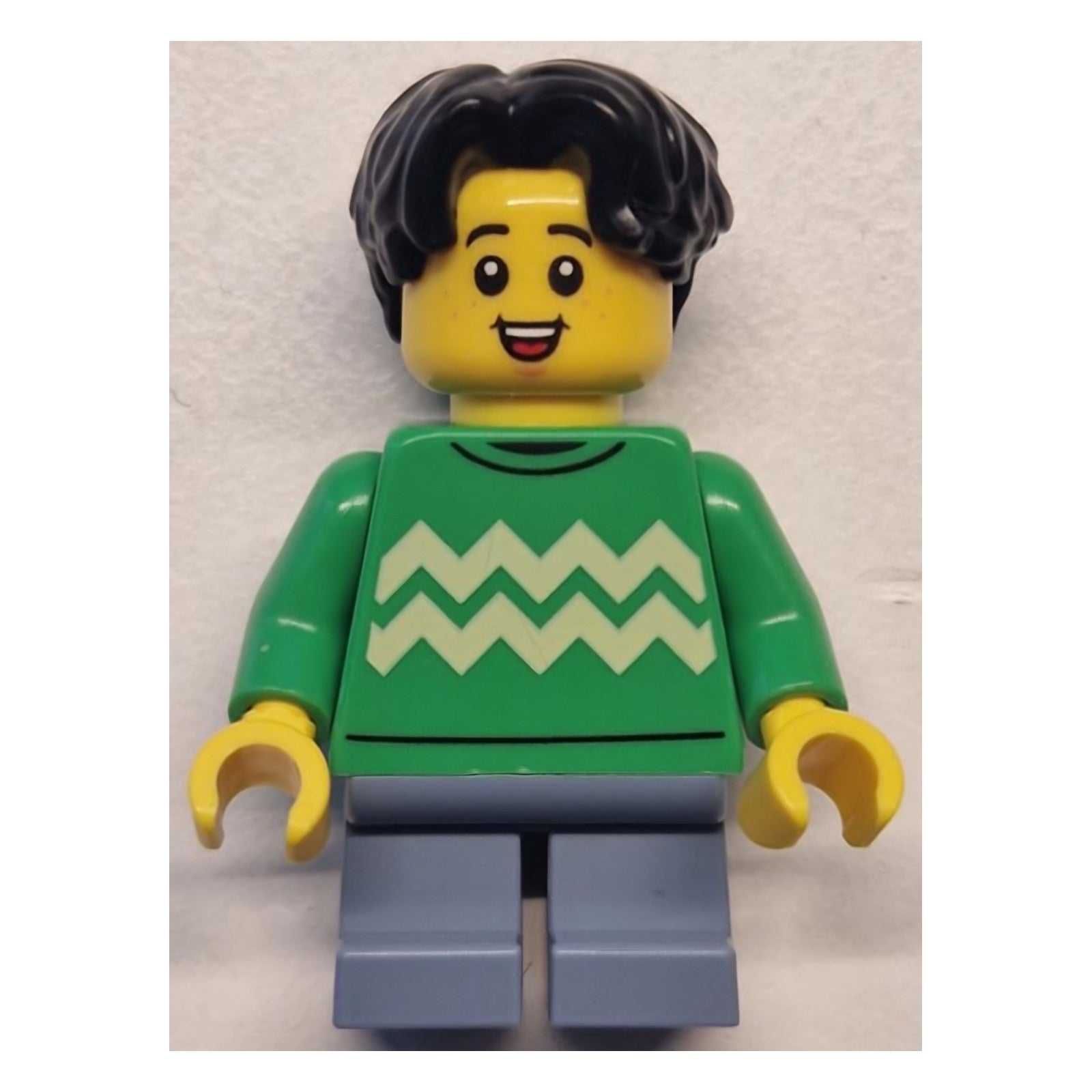LEGO Minifigur Child - Boy, Bright Green Sweater with Bright Light (twn499)