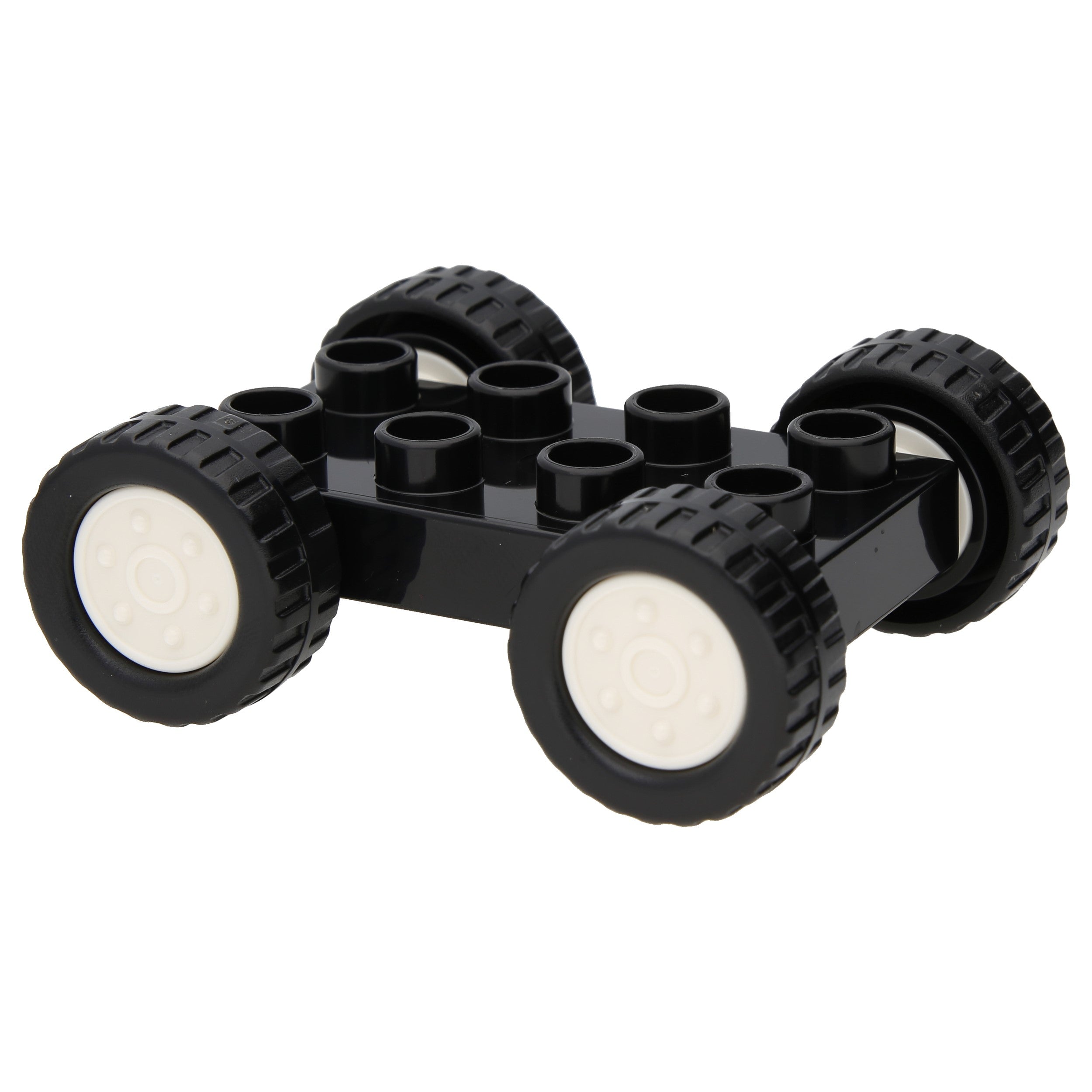 LEGO Duplo Transport Vehicle Base 2 x 4 with White Rims (Black)