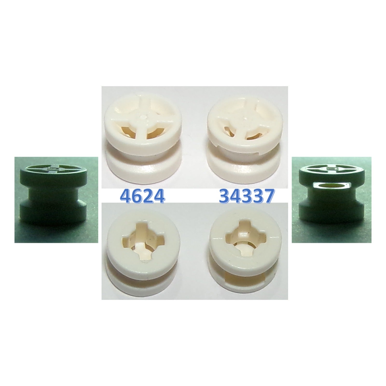 LEGO Rad 8mm D. x 6mm mit Schlitz (34337) – Farbe wählbar – 3 Farben