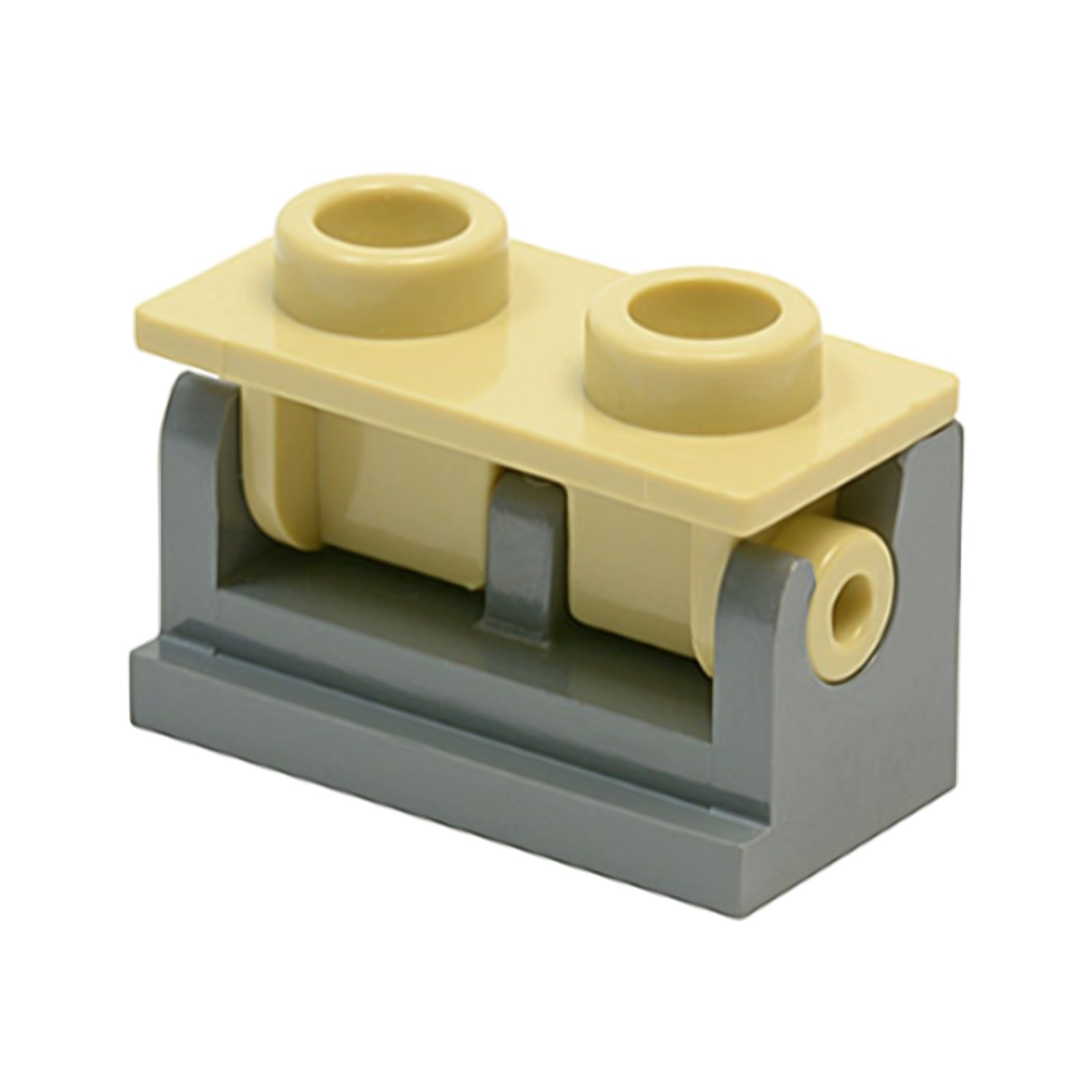 LEGO Scharnier Stein 1 x 2 mit Tan oben Platte (3937 / 3938) (3937c13)