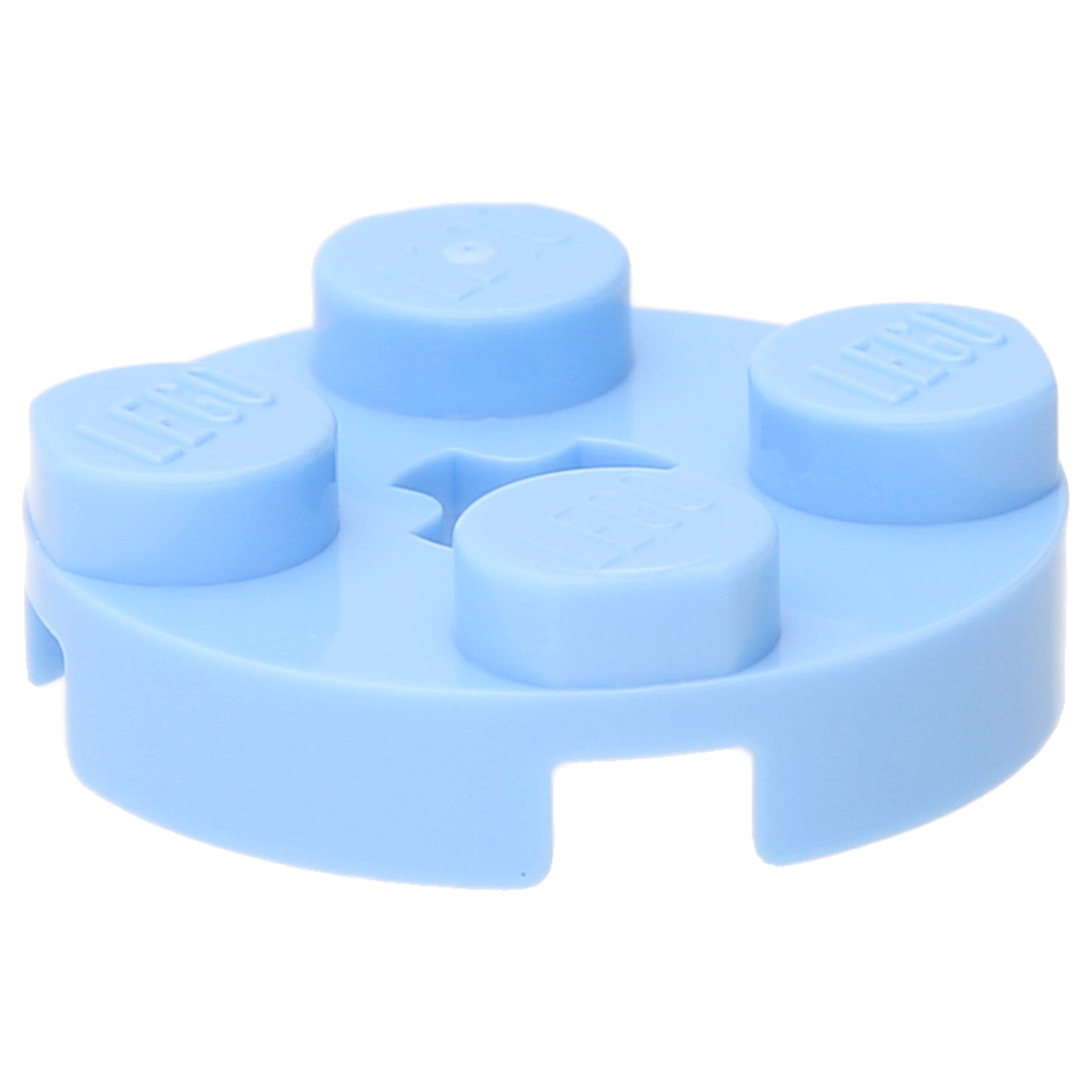 LEGO Plates (modified) - 2 x 2 with "+" axle hole (round)