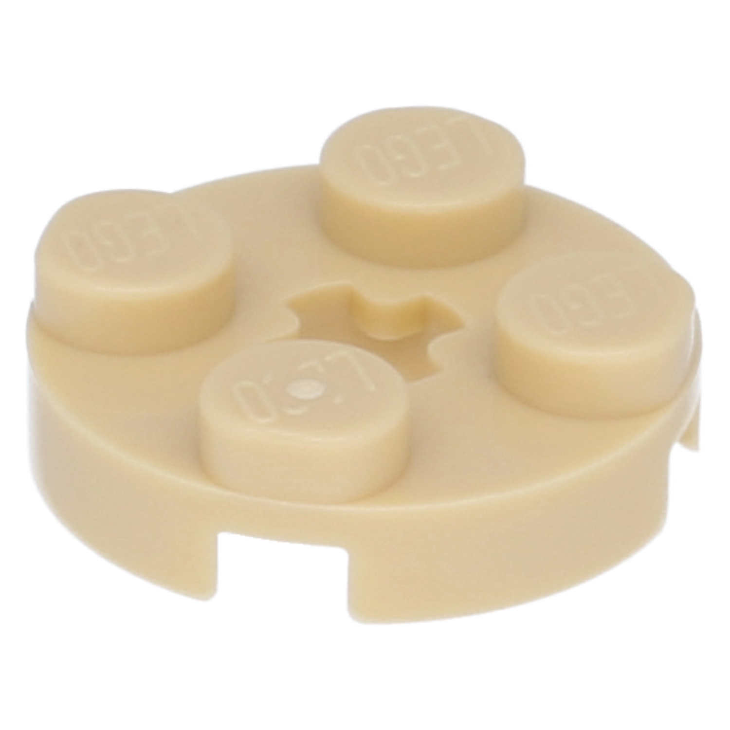 LEGO Plates (modified) - 2 x 2 with "+" axle hole (round)