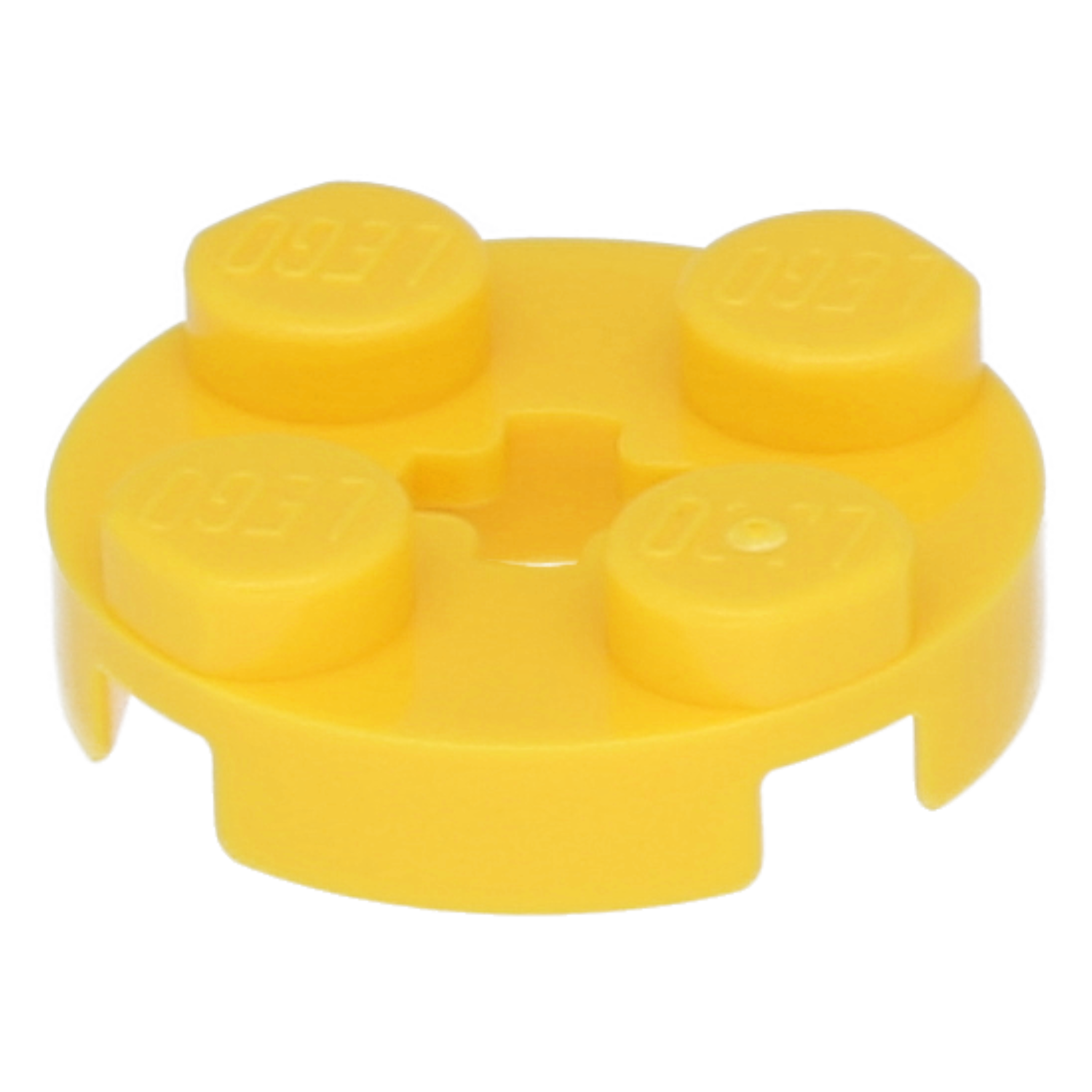 LEGO Plates (modified) - 2 x 2 with "+" axle hole (round)